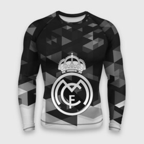Мужской рашгард 3D с принтом FC Real Madrid sport geometry в городе Новоалтайск,  |  | abstraction | championship | fc | football | footer | polygon | real madrid | soccer | socker | sport | абстракция | одежда | спорт | спортивный | униформа | футбол | футбольный клуб | чемпионат