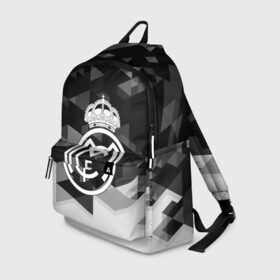 Рюкзак 3D с принтом FC Real Madrid sport geometry в городе Новоалтайск, 100% полиэстер | лямки с регулируемой длиной, сверху петелька, чтобы рюкзак можно было повесить на вешалку. Основное отделение закрывается на молнию, как и внешний карман. Внутри два дополнительных кармана, один из которых закрывается на молнию. По бокам два дополнительных кармашка | abstraction | championship | fc | football | footer | polygon | real madrid | soccer | socker | sport | абстракция | одежда | спорт | спортивный | униформа | футбол | футбольный клуб | чемпионат