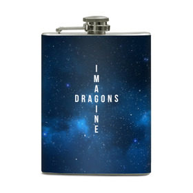 Фляга с принтом Imagine Dragons в городе Новоалтайск, металлический корпус | емкость 0,22 л, размер 125 х 94 мм. Виниловая наклейка запечатывается полностью | Тематика изображения на принте: 