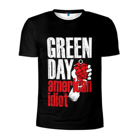 Мужская футболка 3D спортивная с принтом Green Day American Idiot в городе Новоалтайск, 100% полиэстер с улучшенными характеристиками | приталенный силуэт, круглая горловина, широкие плечи, сужается к линии бедра | green day | punk rock | билли джо армстронг | панк рок