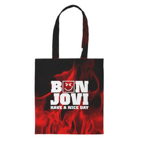 Сумка 3D повседневная с принтом BON JOVI в городе Новоалтайск, 100% полиэстер | Плотность: 200 г/м2; Размер: 34×35 см; Высота лямок: 30 см | bon jovi | альтернативный хип хоп | группа | инди поп | музыка | музыкальное произведение | ноты | регги | рок | синти поп