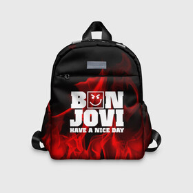 Детский рюкзак 3D с принтом BON JOVI в городе Новоалтайск, 100% полиэстер | лямки с регулируемой длиной, сверху петелька, чтобы рюкзак можно было повесить на вешалку. Основное отделение закрывается на молнию, как и внешний карман. Внутри дополнительный карман. По бокам два дополнительных кармашка | Тематика изображения на принте: bon jovi | альтернативный хип хоп | группа | инди поп | музыка | музыкальное произведение | ноты | регги | рок | синти поп