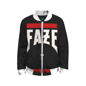 Детский бомбер 3D с принтом Faze Clan (Season 2018/19) в городе Новоалтайск, 100% полиэстер | застегивается на молнию, по бокам два кармана без застежек, мягкие манжеты, по низу бомбера и на воротнике — эластичная резинка | 0x000000123 | csgo | faze | клан | ксго | фейз