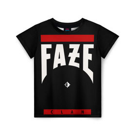 Детская футболка 3D с принтом Faze Clan (Season 2018/19) в городе Новоалтайск, 100% гипоаллергенный полиэфир | прямой крой, круглый вырез горловины, длина до линии бедер, чуть спущенное плечо, ткань немного тянется | 0x000000123 | csgo | faze | клан | ксго | фейз