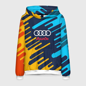 Мужская толстовка 3D с принтом AUDI SPORT в городе Новоалтайск, 100% полиэстер | двухслойный капюшон со шнурком для регулировки, мягкие манжеты на рукавах и по низу толстовки, спереди карман-кенгуру с мягким внутренним слоем. | abstraction | audi | auto | sport | абстракция | авто | автомобиль | автомобильные | ауди | бренд | логотип | марка | машины | спорт