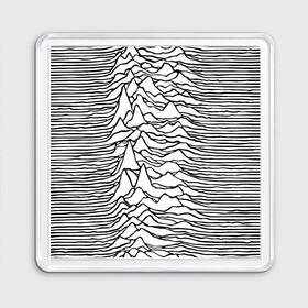 Магнит 55*55 с принтом White в городе Новоалтайск, Пластик | Размер: 65*65 мм; Размер печати: 55*55 мм | Тематика изображения на принте: ian curtis | joy division | rock | unknown pleasures | иэн кёртис | рок