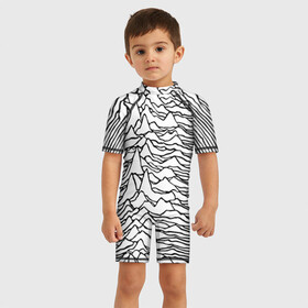 Детский купальный костюм 3D с принтом White в городе Новоалтайск, Полиэстер 85%, Спандекс 15% | застежка на молнии на спине | Тематика изображения на принте: ian curtis | joy division | rock | unknown pleasures | иэн кёртис | рок