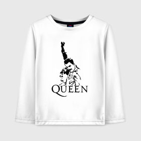 Детский лонгслив хлопок с принтом Queen в городе Новоалтайск, 100% хлопок | круглый вырез горловины, полуприлегающий силуэт, длина до линии бедер | paul rodgers | queen | quen | брайан мэй | глэм | группа | джон дикон | квин | королева | куин | меркури | меркьюри | мэркури | поп | роджер тейлор | рок | фредди | фреди | хард | хардрок