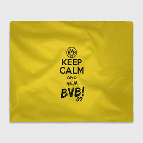 Плед 3D с принтом Keep calm and Heja BVB в городе Новоалтайск, 100% полиэстер | закругленные углы, все края обработаны. Ткань не мнется и не растягивается | Тематика изображения на принте: 09 | bvb | calm | heja | keep | боруссия | германия | дортмунд | клуб | сохраняй | спокойствие | фк | футбол | футбольный