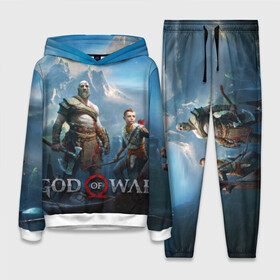 Женский костюм 3D (с толстовкой) с принтом God of War в городе Новоалтайск,  |  | atreus | god of war | god of war 4 | gow | kratos | ps4 | атрей | бог войны | гов | зы4 | кратос | левиафан | мальчик | мимир | мировой змей | пиратs | эксклюзив