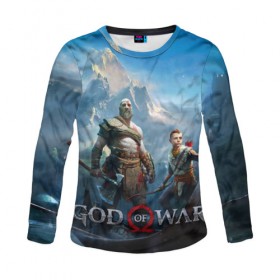 Женский лонгслив 3D с принтом God of War в городе Новоалтайск, 100% полиэстер | длинные рукава, круглый вырез горловины, полуприлегающий силуэт | atreus | god of war | god of war 4 | gow | kratos | ps4 | атрей | бог войны | гов | зы4 | кратос | левиафан | мальчик | мимир | мировой змей | пиратs | эксклюзив