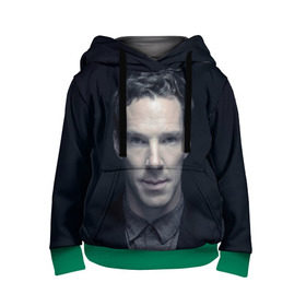 Детская толстовка 3D с принтом Cumberbatch в городе Новоалтайск, 100% полиэстер | двухслойный капюшон со шнурком для регулировки, мягкие манжеты на рукавах и по низу толстовки, спереди карман-кенгуру с мягким внутренним слоем | benedict | cumberbatch | sherlock | бенедикт | камбербатч | шерлок