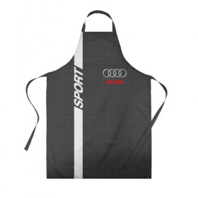 Фартук 3D с принтом AUDI SPORT в городе Новоалтайск, 100% полиэстер | общий размер — 65 х 85 см, ширина нагрудника — 26 см, горловина — 53 см, длина завязок — 54 см, общий обхват в поясе — 173 см. Принт на завязках и на горловине наносится с двух сторон, на основной части фартука — только с внешней стороны | 