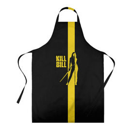 Фартук 3D с принтом Kill Bill в городе Новоалтайск, 100% полиэстер | общий размер — 65 х 85 см, ширина нагрудника — 26 см, горловина — 53 см, длина завязок — 54 см, общий обхват в поясе — 173 см. Принт на завязках и на горловине наносится с двух сторон, на основной части фартука — только с внешней стороны | тарантино | ума турман