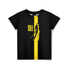 Детская футболка 3D с принтом Kill Bill в городе Новоалтайск, 100% гипоаллергенный полиэфир | прямой крой, круглый вырез горловины, длина до линии бедер, чуть спущенное плечо, ткань немного тянется | тарантино | ума турман