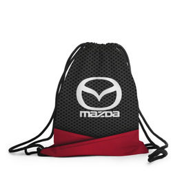 Рюкзак-мешок 3D с принтом MAZDA в городе Новоалтайск, 100% полиэстер | плотность ткани — 200 г/м2, размер — 35 х 45 см; лямки — толстые шнурки, застежка на шнуровке, без карманов и подкладки | Тематика изображения на принте: auto | automobile | car | carbon | machine | mazda | motor | motor car | sport car | автомашина | бренд | легковой автомобиль | мазда | марка | спортивный автомобиль | тачка