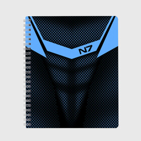 Тетрадь с принтом Mass Effect N7 в городе Новоалтайск, 100% бумага | 48 листов, плотность листов — 60 г/м2, плотность картонной обложки — 250 г/м2. Листы скреплены сбоку удобной пружинной спиралью. Уголки страниц и обложки скругленные. Цвет линий — светло-серый
 | andromed | effect | n7 | альянс | ефект | игра | компьютерная | мас | масс | н7 | онлайн | программа | профессиональный военный код | сокрушитель n7 | фурия n7