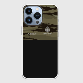 Чехол для iPhone 13 Pro с принтом Камуфляж МЧС РФ в городе Новоалтайск,  |  | 112 | авария | герб | двуглавый | министерство по чрезвычайным ситуациям | мчс | орел. надпись | пожар | пожарные | россия | рф | ситуации | служба | спасатель | спасения | чрезвычайные