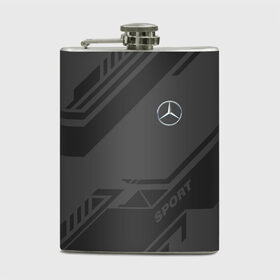 Фляга с принтом MERCEDES SPORT в городе Новоалтайск, металлический корпус | емкость 0,22 л, размер 125 х 94 мм. Виниловая наклейка запечатывается полностью | amg | auto | mercedes | sport | авто | автомобиль | автомобильные | амг | бренд | марка | машины | мерседес | спорт
