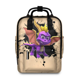 Женский рюкзак 3D с принтом Spyro в городе Новоалтайск, 100% полиэстер | лямки с регулируемой длиной, сверху ручки, чтобы рюкзак нести как сумку. Основное отделение закрывается на молнию, как и внешний карман. Внутри два дополнительных кармана, один из которых закрывается на молнию. По бокам два дополнительных кармашка, куда поместится маленькая бутылочка
 | spyro | спайро