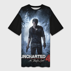 Платье-футболка 3D с принтом Путь вора в городе Новоалтайск,  |  | chloe | drake | elena | nathan | naughty dog | sully | анчартед | дрейк | натан | нейтан | ноти дог | пиратs | приключения | путь вора | салли | утраченное наследие