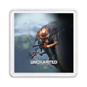 Магнит 55*55 с принтом Uncharted в городе Новоалтайск, Пластик | Размер: 65*65 мм; Размер печати: 55*55 мм | chloe | drake | elena | nathan | naughty dog | sully | анчартед | дрейк | натан | нейтан | ноти дог | пиратs | приключения | путь вора | салли | утраченное наследие
