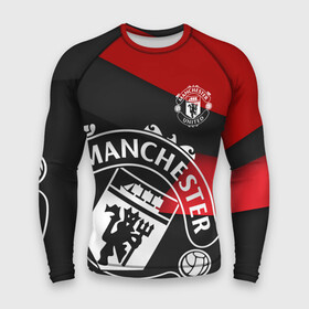 Мужской рашгард 3D с принтом Манчестер новый в городе Новоалтайск,  |  | fc manchester | man united | man utd | manchester | manchester united | united | лига чемпионов | ман юнайтед | манчестер | манчестер юнайтед | фк манчестер | фк манчестер юнайтед | юнайтед