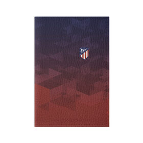 Обложка для паспорта матовая кожа с принтом ATLETICO MADRID в городе Новоалтайск, натуральная матовая кожа | размер 19,3 х 13,7 см; прозрачные пластиковые крепления | Тематика изображения на принте: атлетико мадрид | полигоны | эмблема