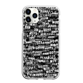 Чехол для iPhone 11 Pro матовый с принтом Punks no dead в городе Новоалтайск, Силикон |  | надпись | панк | панкрок | паттерн | черно белый