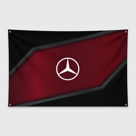 Флаг-баннер с принтом MERCEDES-BENZ SPORT в городе Новоалтайск, 100% полиэстер | размер 67 х 109 см, плотность ткани — 95 г/м2; по краям флага есть четыре люверса для крепления | auto | automobile | car | carbon | machine | mercedes | mercedes benz | motor | motor car | sport car | автомашина | бренд | легковой автомобиль | марка | мерседес | спортивный автомобиль | тачка