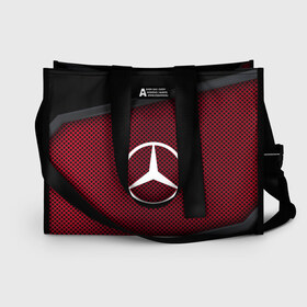 Сумка-шоппер 3D с принтом MERCEDES-BENZ SPORT в городе Новоалтайск, 100% полиэстер | застегивается на металлическую кнопку; внутренний карман застегивается на молнию. Стенки укреплены специальным мягким материалом, чтобы защитить содержимое от несильных ударов
 | auto | automobile | car | carbon | machine | mercedes | mercedes benz | motor | motor car | sport car | автомашина | бренд | легковой автомобиль | марка | мерседес | спортивный автомобиль | тачка