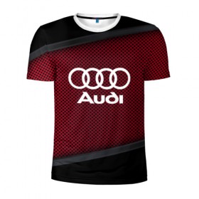 Мужская футболка 3D спортивная с принтом AUDI SPORT в городе Новоалтайск, 100% полиэстер с улучшенными характеристиками | приталенный силуэт, круглая горловина, широкие плечи, сужается к линии бедра | audi | auto | automobile | car | carbon | machine | motor | motor car | sport car | автомашина | ауди | бренд | легковой автомобиль | марка | спортивный автомобиль | тачка