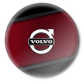 Значок с принтом VOLVO SPORT в городе Новоалтайск,  металл | круглая форма, металлическая застежка в виде булавки | auto | automobile | car | carbon | machine | motor | motor car | sport car | volvo | автомашина | бренд | легковой автомобиль | марка | спортивный автомобиль | тачка