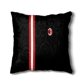 Подушка 3D с принтом AC Milan в городе Новоалтайск, наволочка – 100% полиэстер, наполнитель – холлофайбер (легкий наполнитель, не вызывает аллергию). | состоит из подушки и наволочки. Наволочка на молнии, легко снимается для стирки | football | italia | logo | milan | sport | италия | лого | милан | спорт | фк | футбол | футбольный клуб
