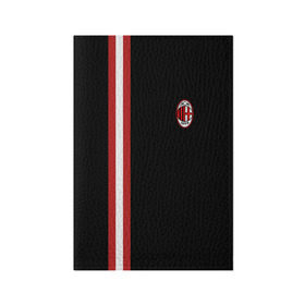 Обложка для паспорта матовая кожа с принтом AC Milan в городе Новоалтайск, натуральная матовая кожа | размер 19,3 х 13,7 см; прозрачные пластиковые крепления | Тематика изображения на принте: football | italia | logo | milan | sport | италия | лого | милан | спорт | фк | футбол | футбольный клуб