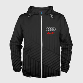 Мужская ветровка 3D с принтом AUDI SPORT в городе Новоалтайск, 100% полиэстер | подол и капюшон оформлены резинкой с фиксаторами, два кармана без застежек по бокам, один потайной карман на груди | audi | auto | авто | ауди | бренд | марка | машина