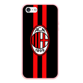 Чехол для iPhone 5/5S матовый с принтом AC Milan FC в городе Новоалтайск, Силикон | Область печати: задняя сторона чехла, без боковых панелей | football | italia | logo | milan | sport | италия | лого | милан | спорт | фк | футбол | футбольный клуб