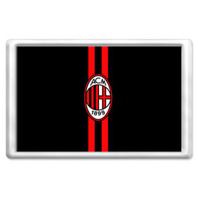 Магнит 45*70 с принтом AC Milan FC в городе Новоалтайск, Пластик | Размер: 78*52 мм; Размер печати: 70*45 | football | italia | logo | milan | sport | италия | лого | милан | спорт | фк | футбол | футбольный клуб
