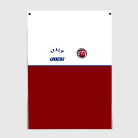 Постер с принтом Fiat в городе Новоалтайск, 100% бумага
 | бумага, плотность 150 мг. Матовая, но за счет высокого коэффициента гладкости имеет небольшой блеск и дает на свету блики, но в отличии от глянцевой бумаги не покрыта лаком | fiat | авто | автомобиль | лого | машина | фиат