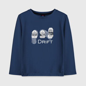 Детский лонгслив хлопок с принтом DRIFT в городе Новоалтайск, 100% хлопок | круглый вырез горловины, полуприлегающий силуэт, длина до линии бедер | drift | дрифт | занос | педали | тюнинг | управляемый