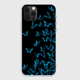 Чехол для iPhone 12 Pro Max с принтом Синие бабочки в городе Новоалтайск, Силикон |  | Тематика изображения на принте: бабочка | мотылек | насекомые | синий
