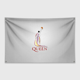 Флаг-баннер с принтом Queen в городе Новоалтайск, 100% полиэстер | размер 67 х 109 см, плотность ткани — 95 г/м2; по краям флага есть четыре люверса для крепления | paul rodgers | queen | брайан мэй | джон дикон | квин | меркури | меркьюри | мэркури | роджер тейлор | рок группа | фредди | фреди
