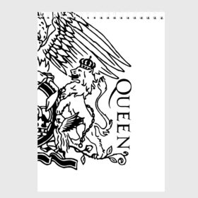 Скетчбук с принтом Queen в городе Новоалтайск, 100% бумага
 | 48 листов, плотность листов — 100 г/м2, плотность картонной обложки — 250 г/м2. Листы скреплены сверху удобной пружинной спиралью | paul rodgers | queen | брайан мэй | джон дикон | квин | меркури | меркьюри | мэркури | роджер тейлор | рок группа | фредди | фреди