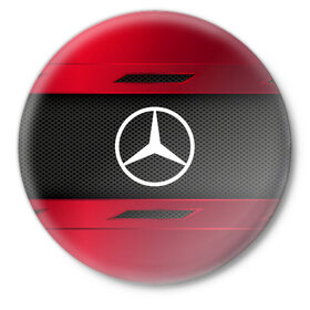 Значок с принтом MERCEDES BENZ SPORT в городе Новоалтайск,  металл | круглая форма, металлическая застежка в виде булавки | Тематика изображения на принте: 