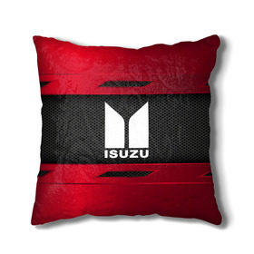 Подушка 3D с принтом ISUZU SPORT в городе Новоалтайск, наволочка – 100% полиэстер, наполнитель – холлофайбер (легкий наполнитель, не вызывает аллергию). | состоит из подушки и наволочки. Наволочка на молнии, легко снимается для стирки | auto | car | isuzu | автомобиль | марка