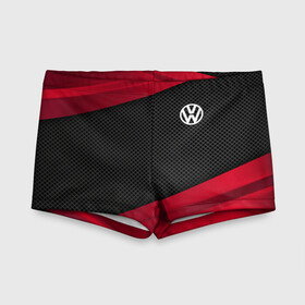 Детские купальные плавки 3D с принтом VOLKSWAGEN SPORT в городе Новоалтайск, Полиэстер 85%, Спандекс 15% | Слитный крой, подклад по переду изделия, узкие бретели | auto | car | carbon | volkswagen | автомобиль | машина