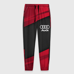 Мужские брюки 3D с принтом AUDI SPORT в городе Новоалтайск, 100% полиэстер | манжеты по низу, эластичный пояс регулируется шнурком, по бокам два кармана без застежек, внутренняя часть кармана из мелкой сетки | Тематика изображения на принте: audi | auto | car | carbon | автомобиль | ауди | машина