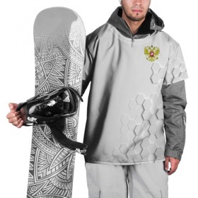 Накидка на куртку 3D с принтом RUSSIA SPORT FORM WHITE 2018 в городе Новоалтайск, 100% полиэстер |  | Тематика изображения на принте: geometrical figure | geometry | russia | texture | white | геометрические фигуры | геометрия | герб | патриотизм | россия | русский | соты | текстура | узор