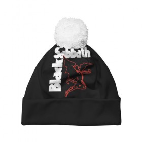 Шапка 3D c помпоном с принтом BLACK SABBATH в городе Новоалтайск, 100% полиэстер | универсальный размер, печать по всей поверхности изделия | black sabbath | билл уорд | блэк саббат | британская рок группа | гизер батлер | группа | музыка | оззи осборн | рок | тони айомми | хеви метал