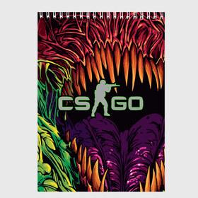 Скетчбук с принтом CS GO Huper beast в городе Новоалтайск, 100% бумага
 | 48 листов, плотность листов — 100 г/м2, плотность картонной обложки — 250 г/м2. Листы скреплены сверху удобной пружинной спиралью | counter strike | cs | cs go | hyper beast | skine | кс го | оружие | скин